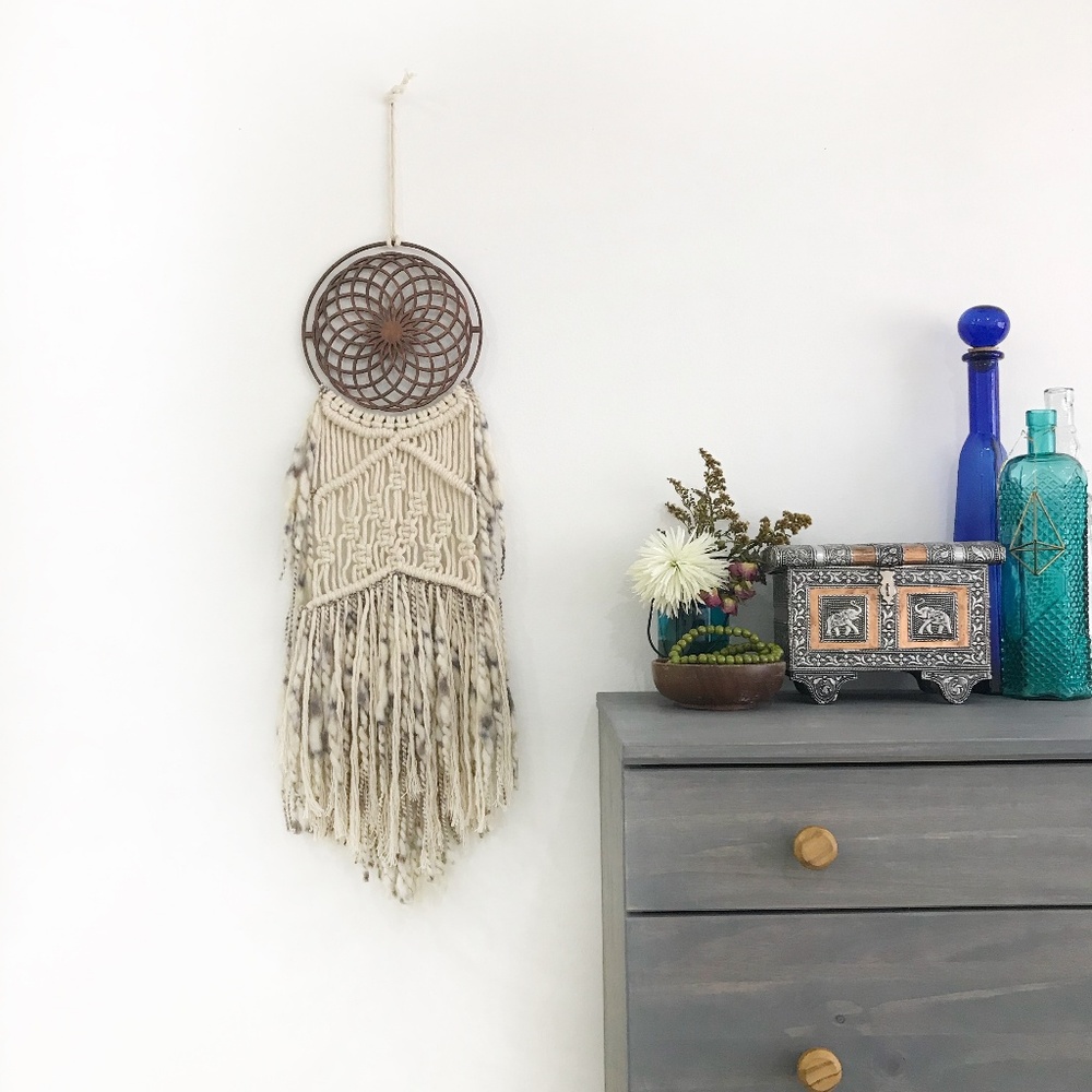 Macrame Wall Hanging Sacred Geometry Meditation